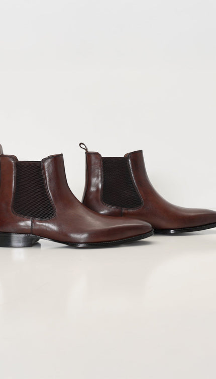 Handmade Leather Chelsea Boot - Brown - Ron Tomson