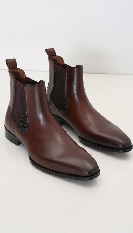 Handmade Leather Chelsea Boot - Brown - Ron Tomson