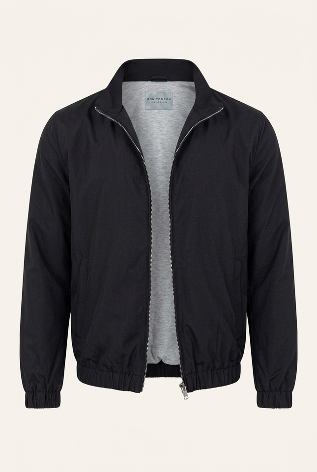 Harrington Bomber Jacket Black - Front