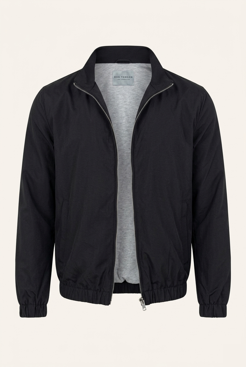 Harrington Bomber Jacket Black - Front