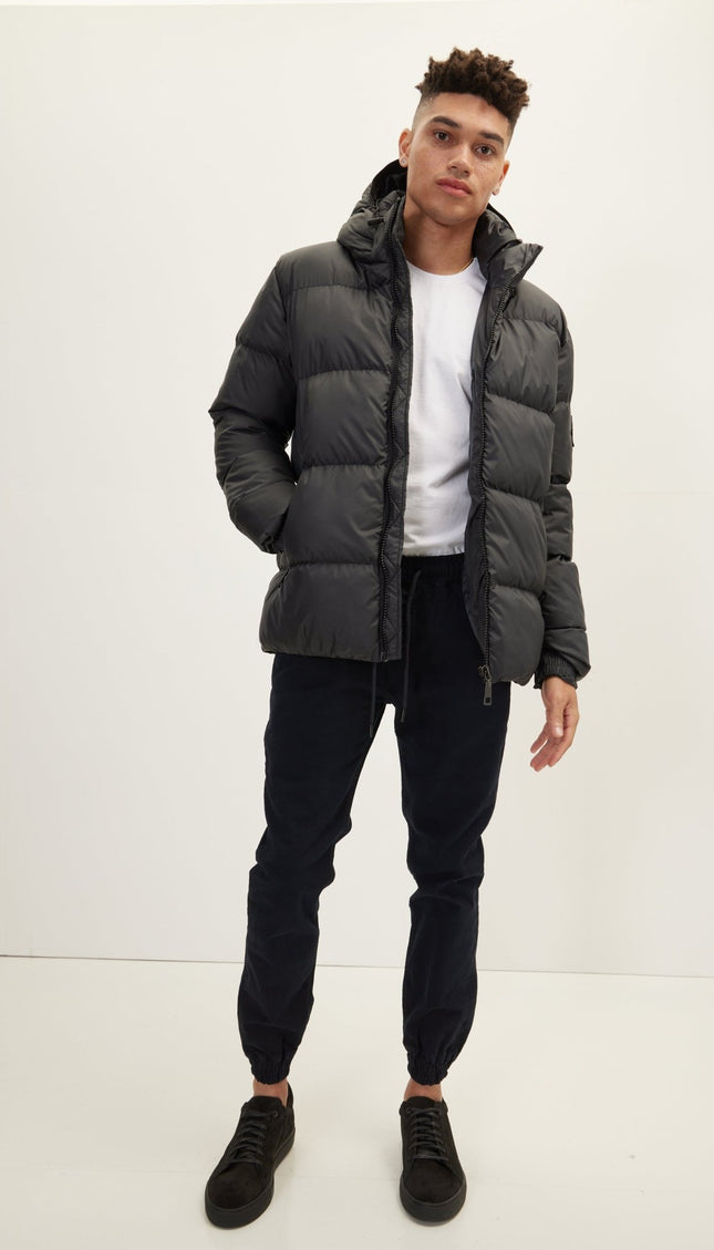 Heavy Padded Coat - Black - Ron Tomson