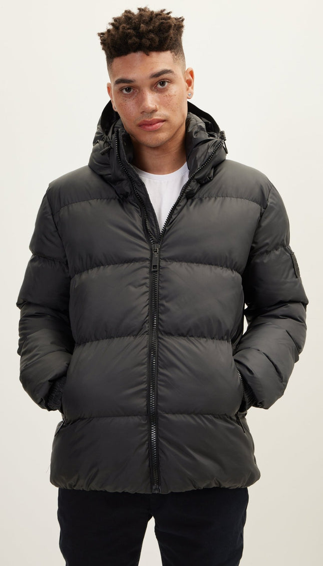 Heavy Padded Coat - Black - Ron Tomson