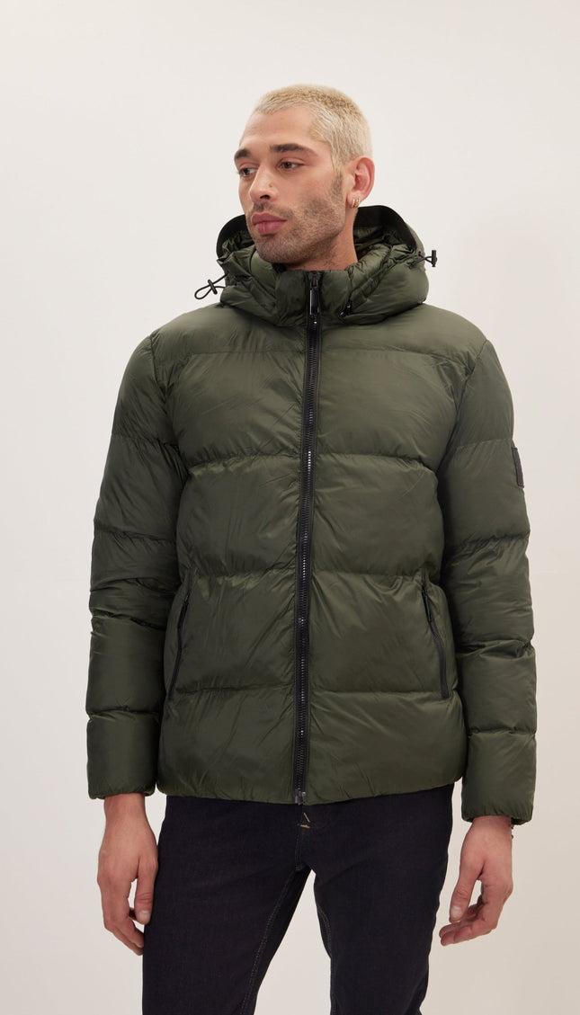 Heavy Padded Coat - Dark Green - Ron Tomson
