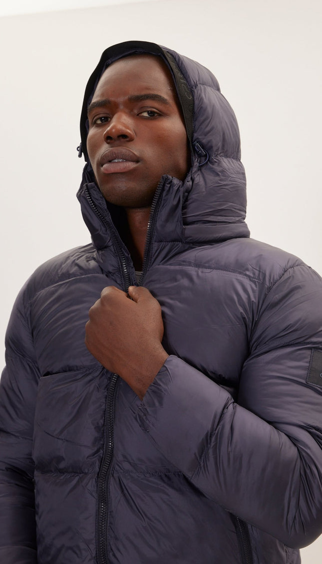 Heavy Padded Coat - Navy - Ron Tomson