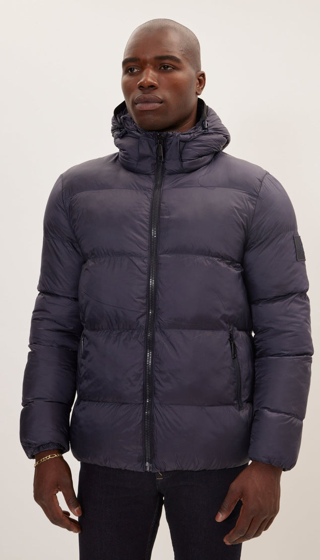 Heavy Padded Coat - Navy - Ron Tomson
