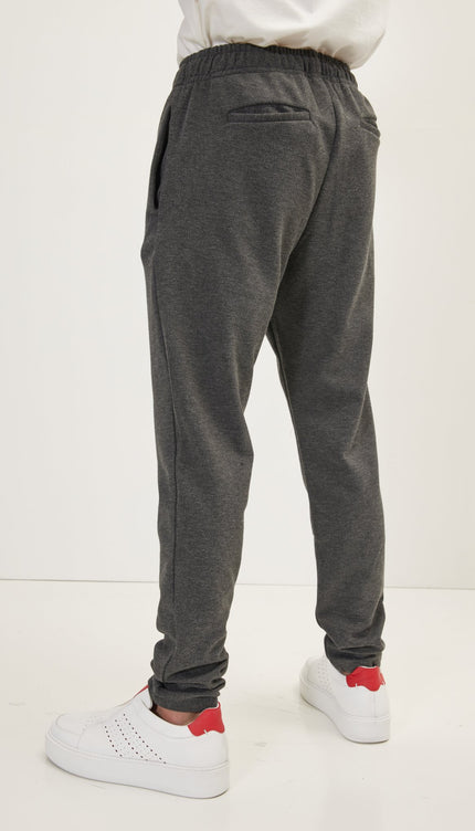 Hidden Drawstring Relaxed Pants - Anthracite - Ron Tomson