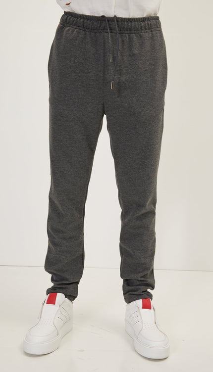 Hidden Drawstring Relaxed Pants - Anthracite - Ron Tomson