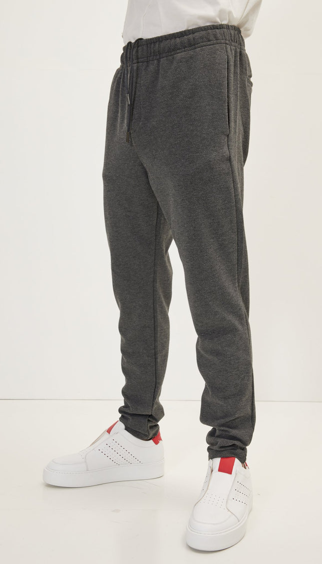 Hidden Drawstring Relaxed Pants - Anthracite - Ron Tomson
