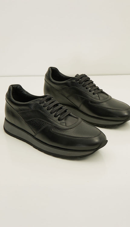 Jago Leather Sneakers - Black - Ron Tomson