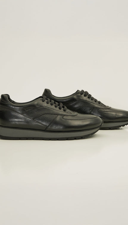 Jago Leather Sneakers - Black - Ron Tomson