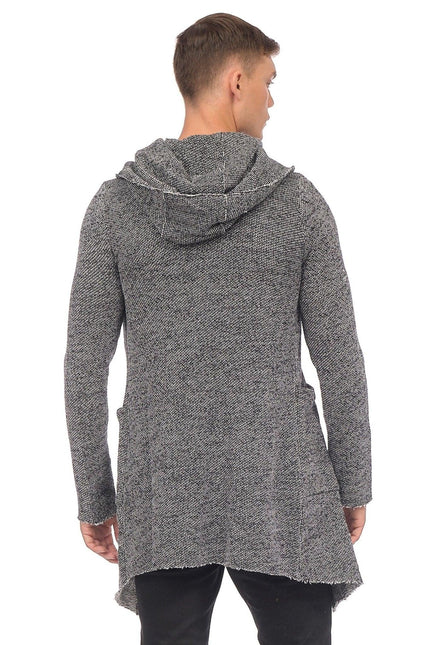 Jk Stealth Hoodie Cardigan - Black White - Ron Tomson