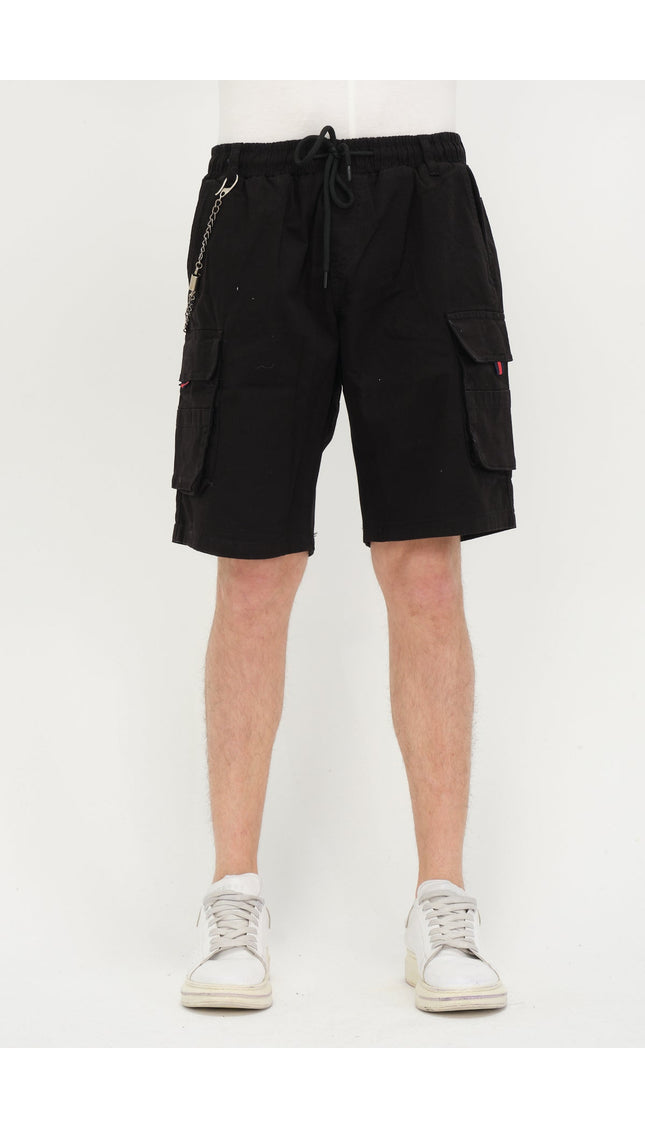 Keychain Cargo Shorts - Black - Ron Tomson