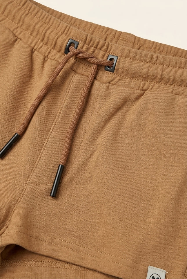 Knit Shorts - Camel - Detail