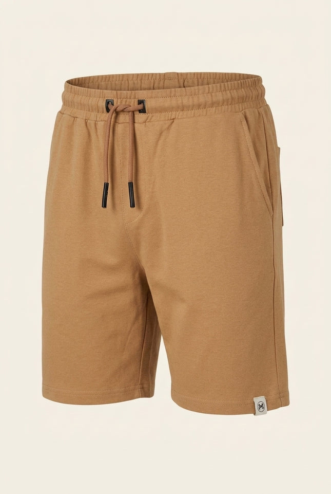 Knit Shorts - Camel - Front
