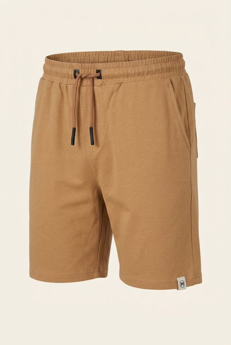 Knit Shorts - Camel - Front