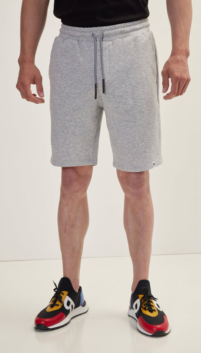 Knit Summer Shorts - Grey Melange - Ron Tomson