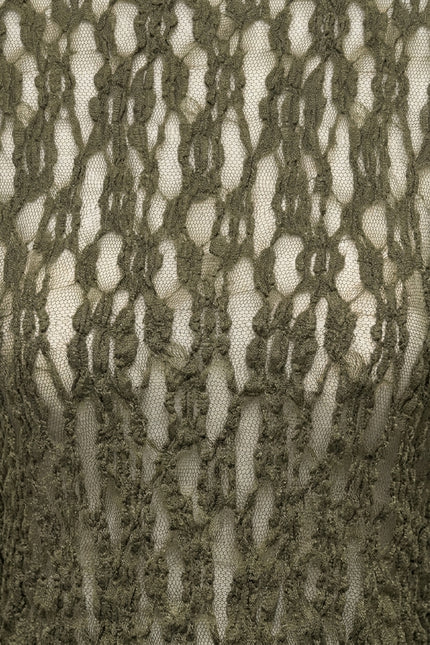 Lace Knit Top - Green - Detail
