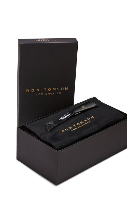 Leather Suede Slipper Shoe C-X-Black - Ron Tomson