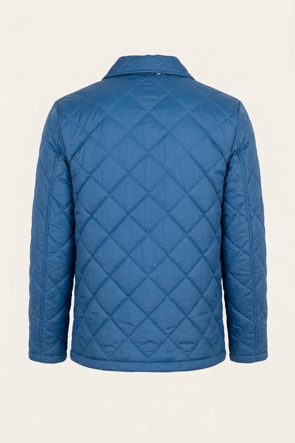 Light Padded Quilted Jacket - Blue - Back