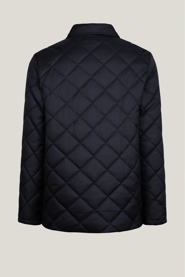 LIGHT PADDED ZIPPER CLOSURE JACKET - NAVY - Ron Tomson