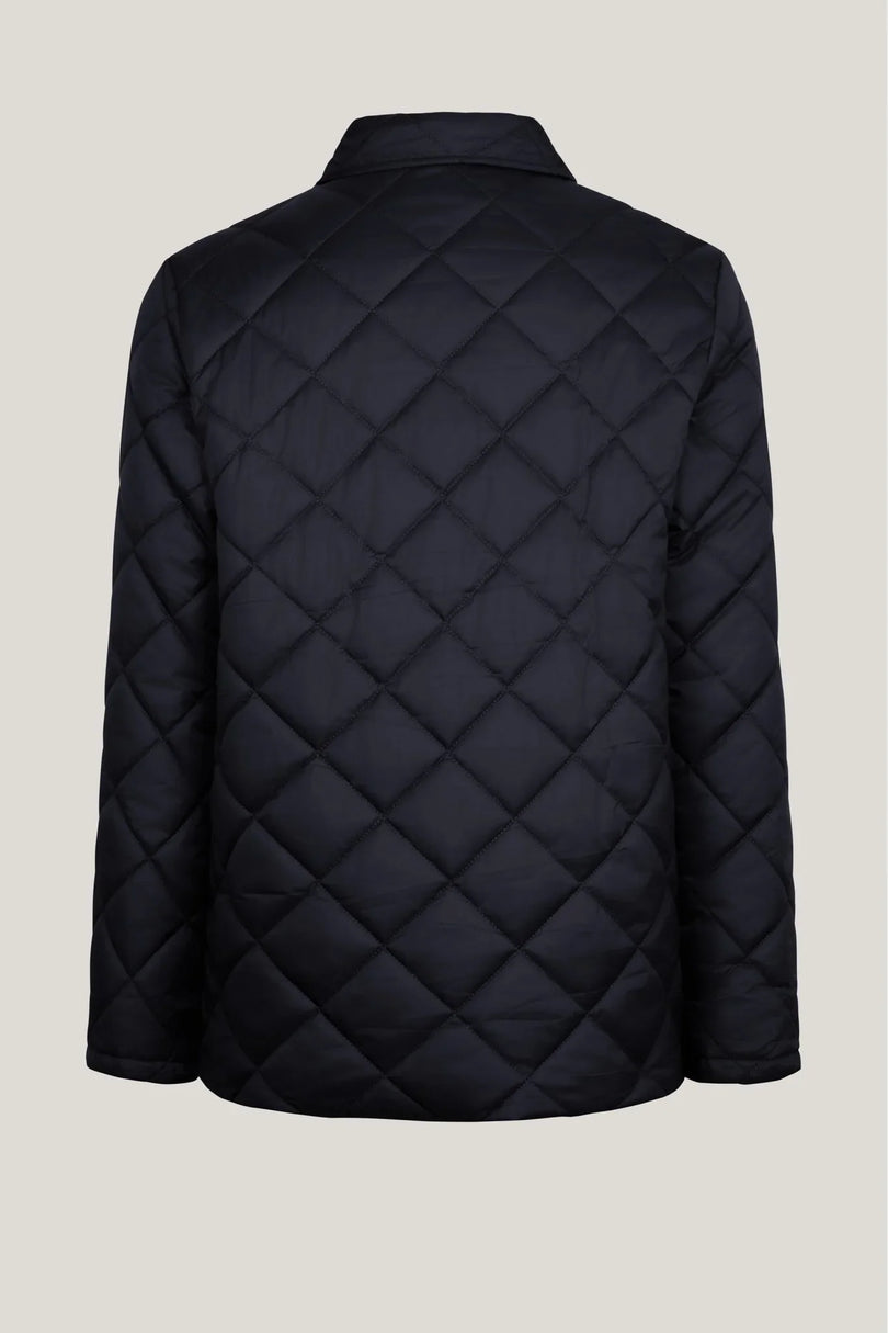 LIGHT PADDED ZIPPER CLOSURE JACKET - NAVY - Ron Tomson