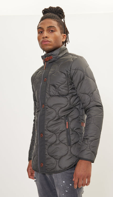 Light Padded Zipper - Up Coat - Anthracite - Ron Tomson