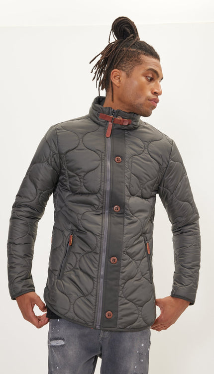 Light Padded Zipper - Up Coat - Anthracite - Ron Tomson