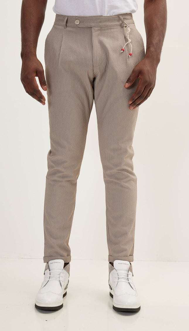 Lightweight Casual Pants - Brown - Ron Tomson