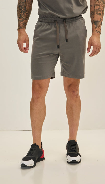 Lightweight Cotton Shorts - Anthracite - Ron Tomson