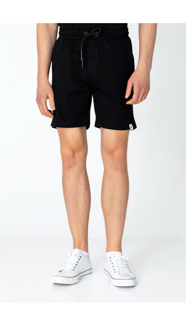 Lightweight Cotton Shorts - Black - Ron Tomson