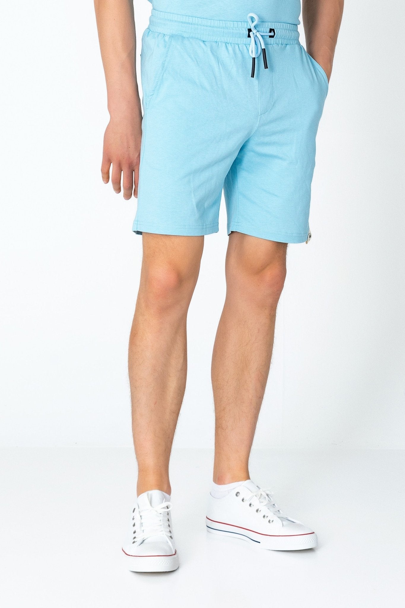 Lightweight Cotton Shorts - Blue - Ron Tomson
