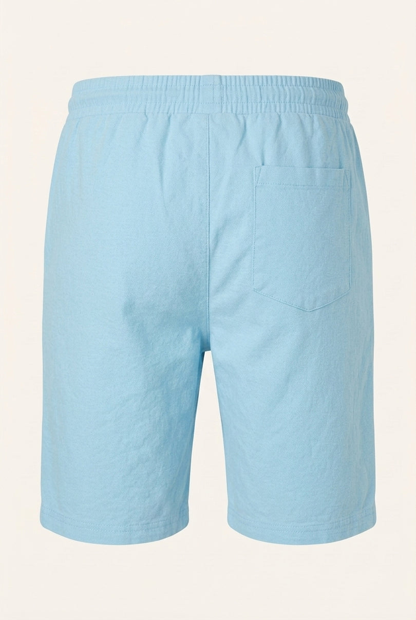 Lightweight Cotton Shorts - Blue - Back