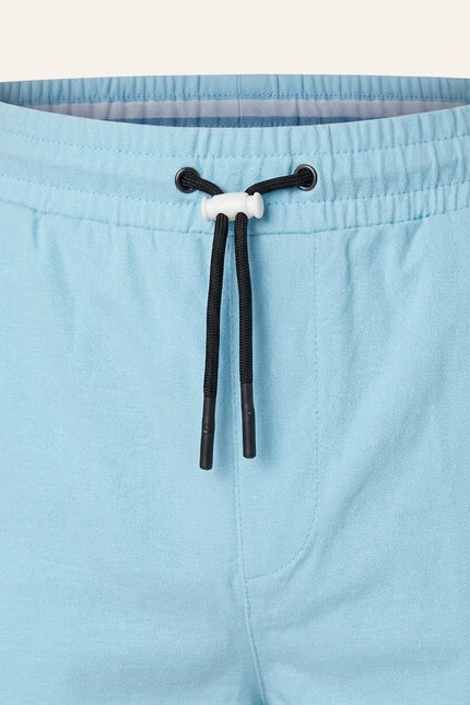Lightweight Cotton Shorts - Blue - Detail