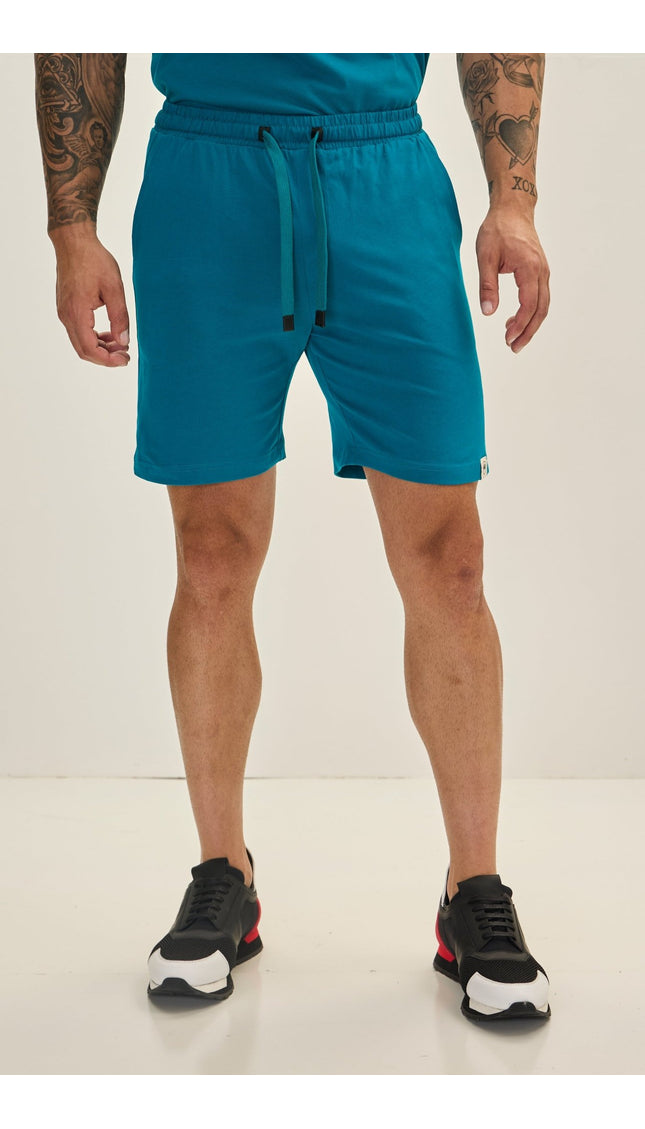 Lightweight Cotton Shorts - Enamel Blue - Ron Tomson