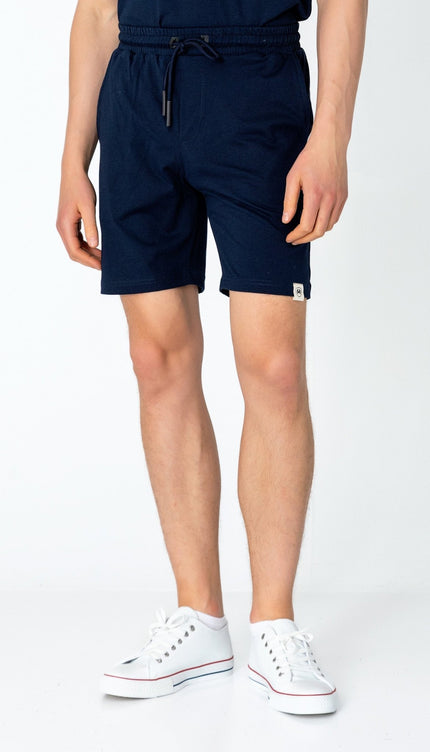 Lightweight Cotton Shorts - Navy - Ron Tomson