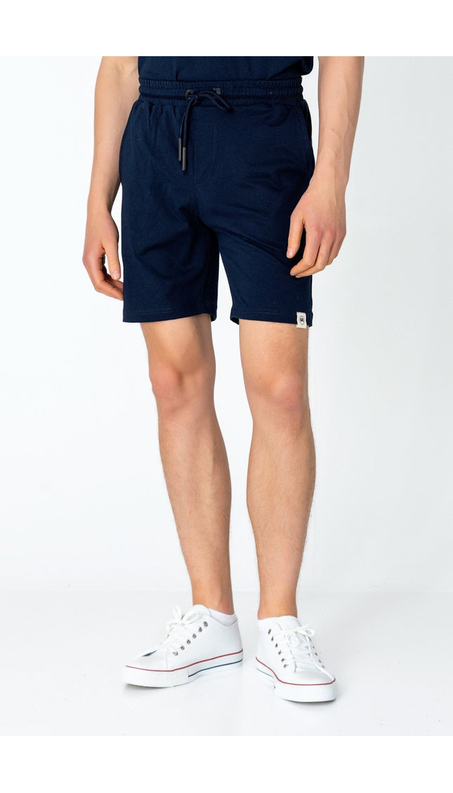 Lightweight Cotton Shorts - Navy - Ron Tomson