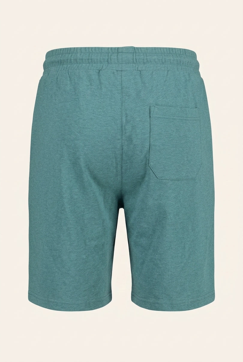 Lightweight Cotton Shorts - Teal Green - Back