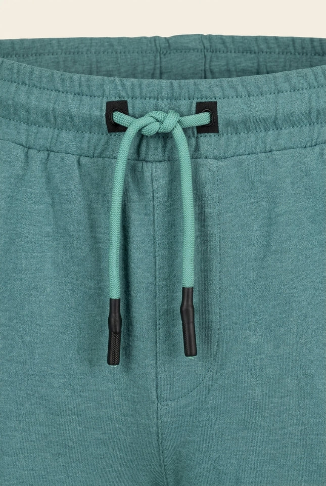 Lightweight Cotton Shorts - Teal Green - Detail