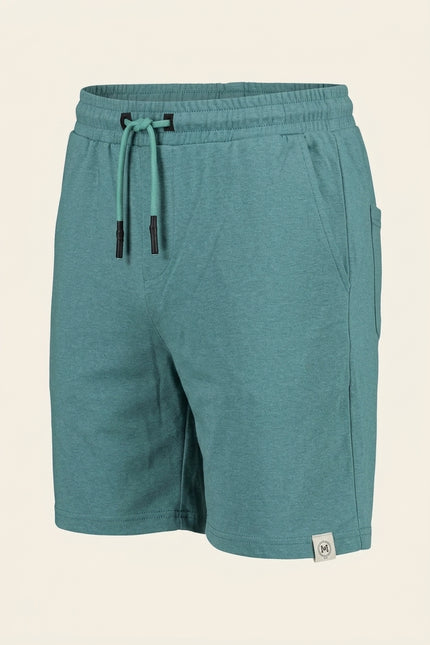 Lightweight Cotton Shorts - Teal Green - Front