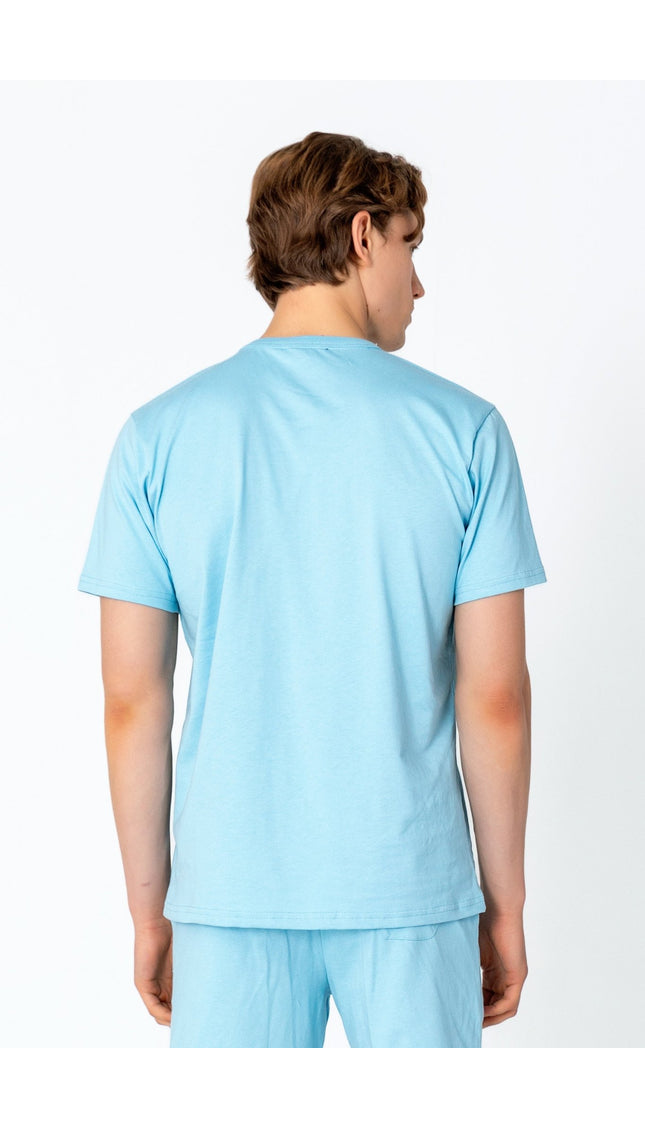 Lightweight Cotton T-shirt - Blue - Ron Tomson