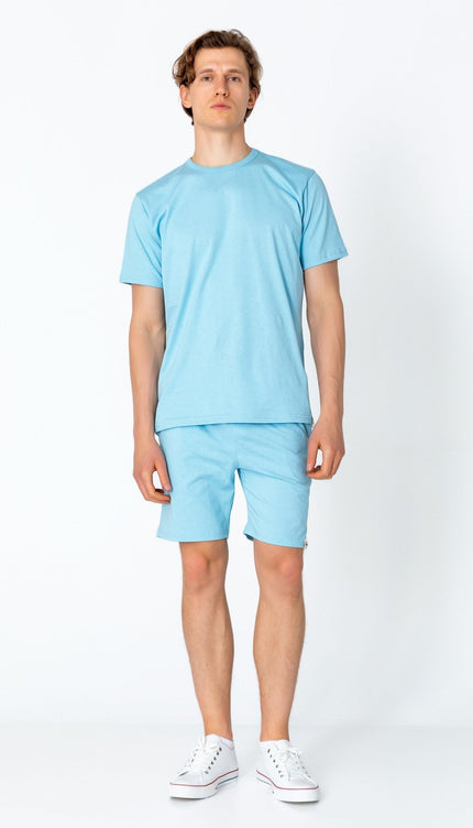 Lightweight Cotton T-shirt - Blue - Ron Tomson