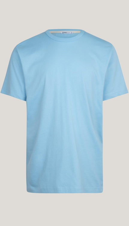 Lightweight Cotton T-shirt - Blue - Ron Tomson