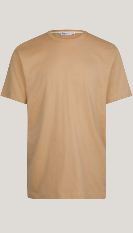 Lightweight Cotton T-shirt - Camel - Ron Tomson
