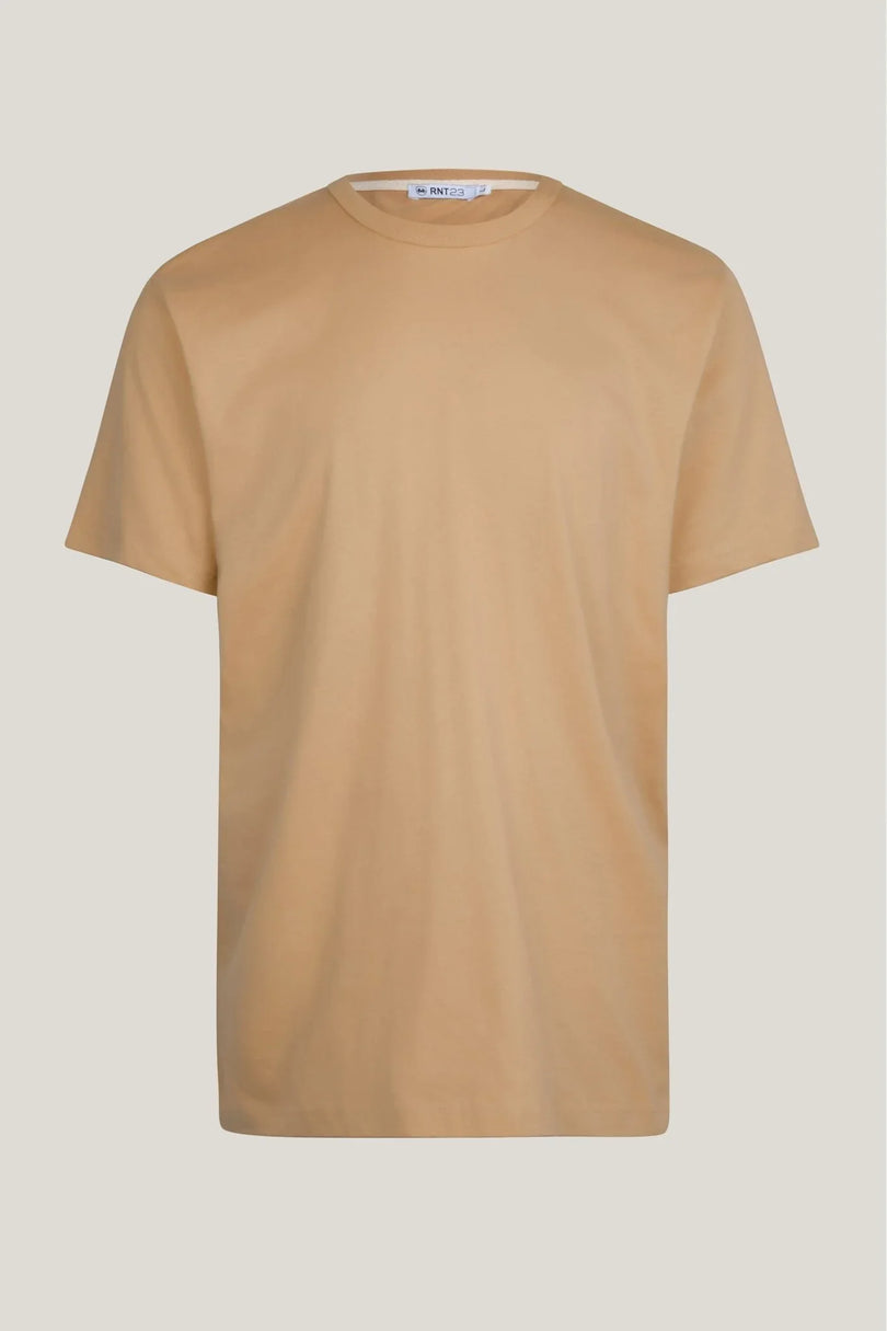 Lightweight Cotton T-shirt - Camel - Ron Tomson