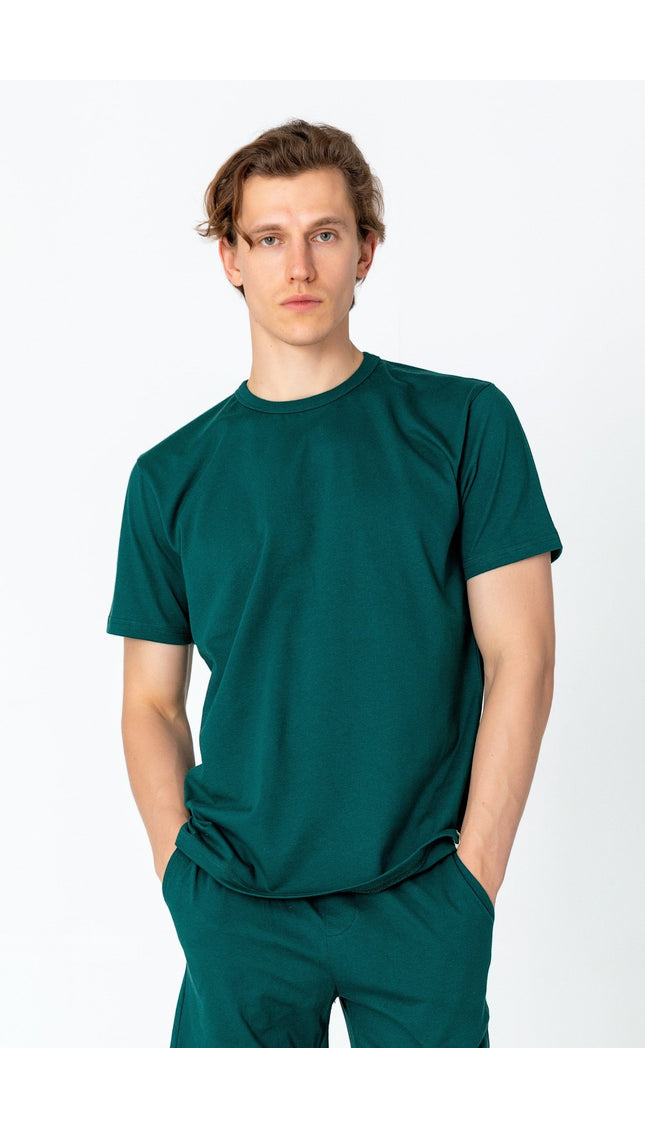Lightweight Cotton T-shirt - Green - Ron Tomson
