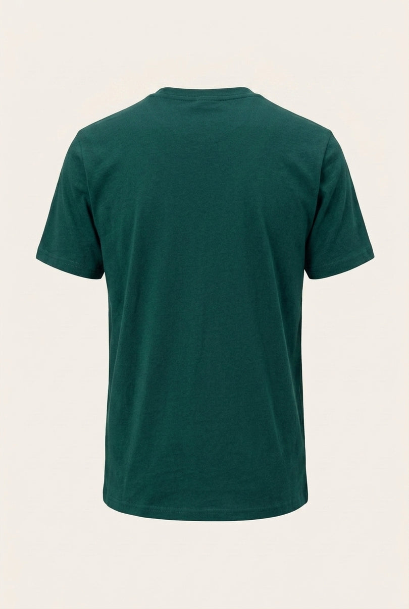 Lightweight Cotton T-shirt - Green - Back