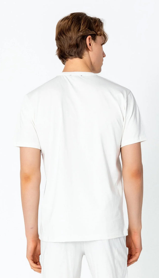 Lightweight Cotton T-shirt - Off White - Ron Tomson