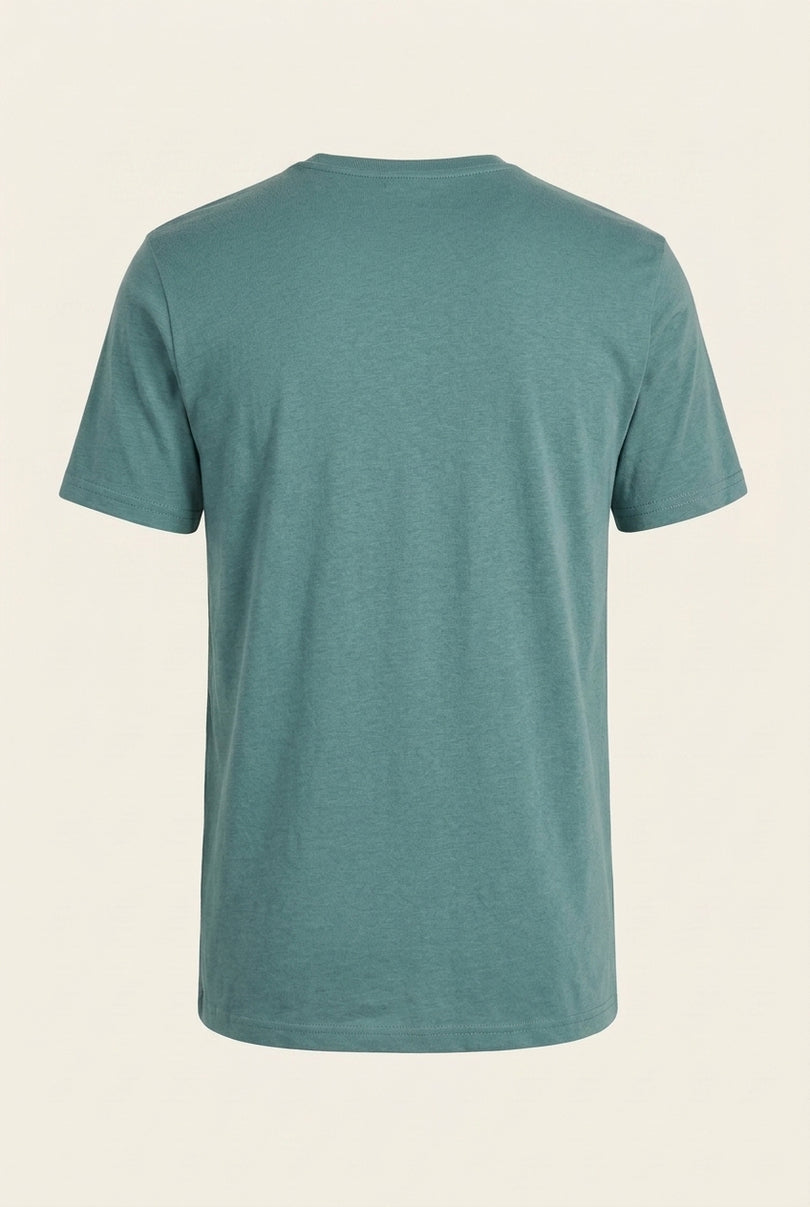 Lightweight Cotton T-shirt - Teal Green - Back