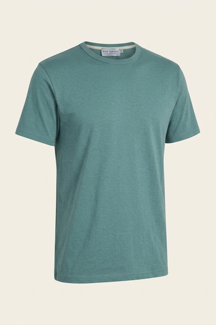 Lightweight Cotton T-shirt - Teal Green - Front