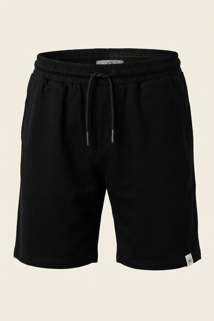 Lightweight Drawstring Shorts - Black - Front